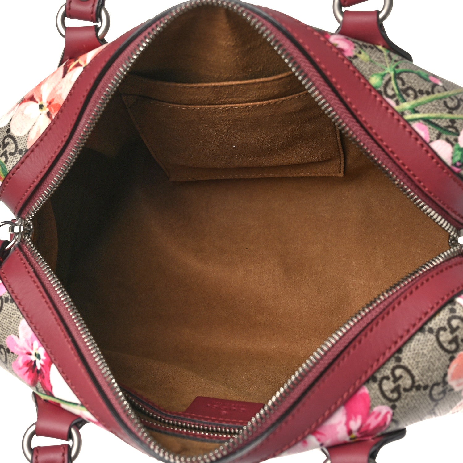 Gucci GG Supreme Monogram Blooms Small Boston Beige Multicolor Dry Rose 5 of 9
