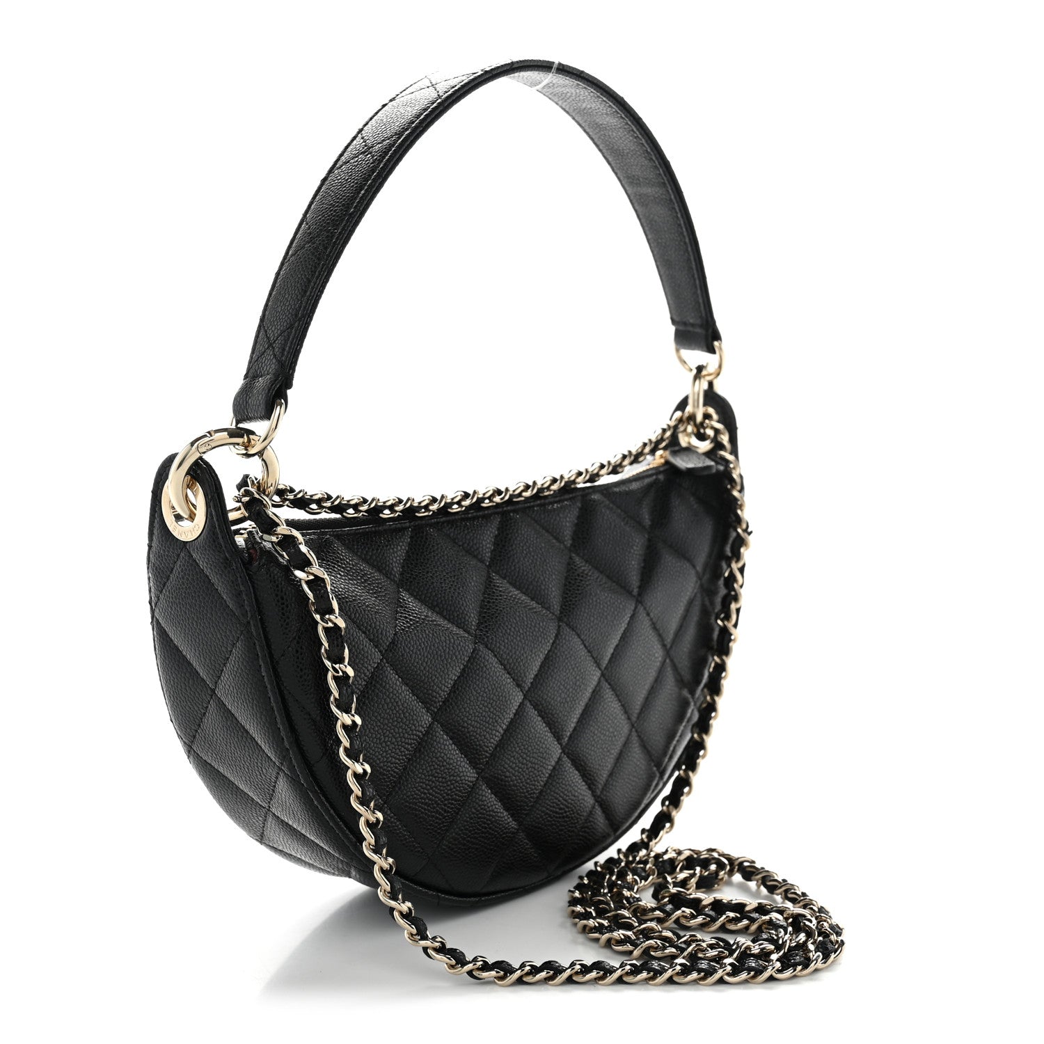 Chanel Caviar Quilted Other Shape With Chain Black 3 of 11