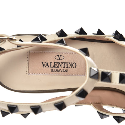 Valentino Garavani Nappa Rockstud Ankle Strap 100mm Pumps 36 Army Green Light Ivory 6 of 9