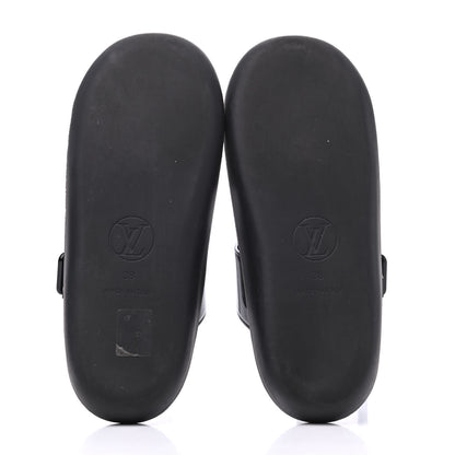 Louis Vuitton Monogram Sunbath Flat Mule Sandals 38 Black 5 of 14