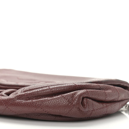 Chanel Caviar Half Moon Wallet On Chain WOC Dark Red 11 of 16