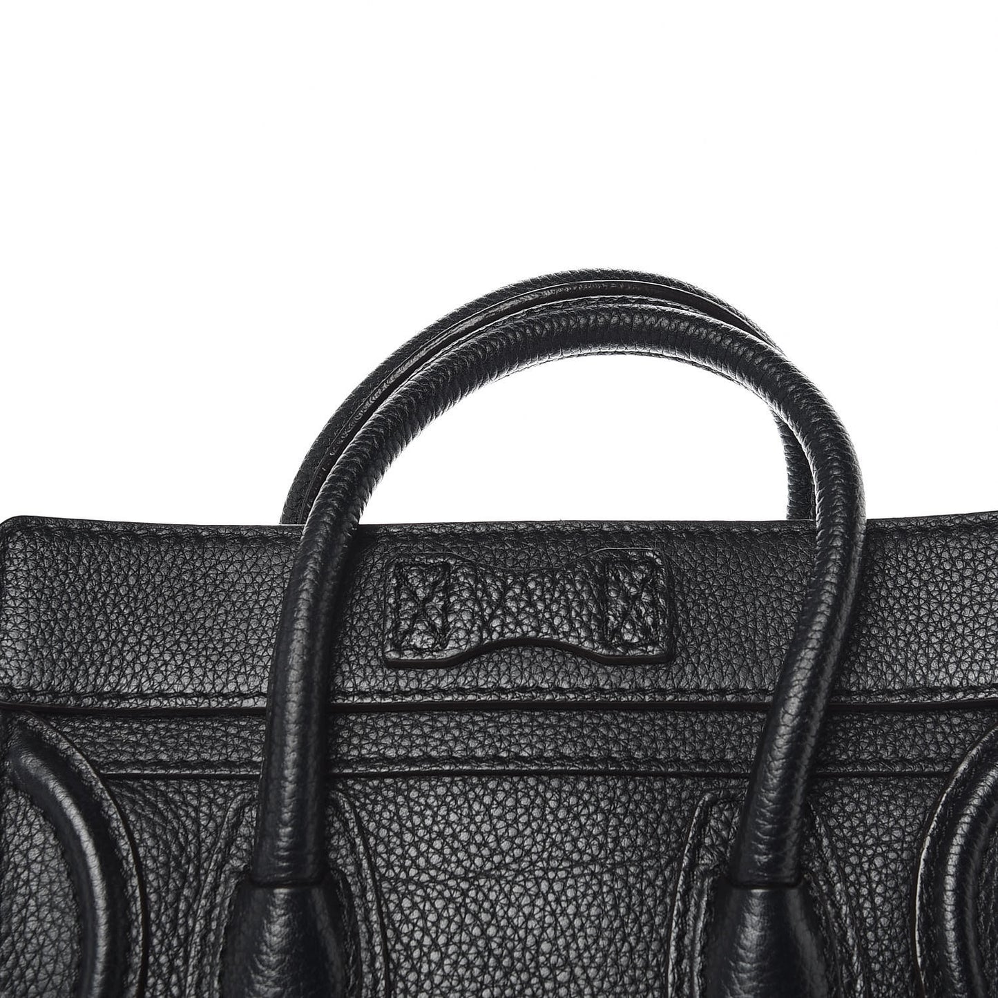 Drummed Calfskin Nano Luggage Black