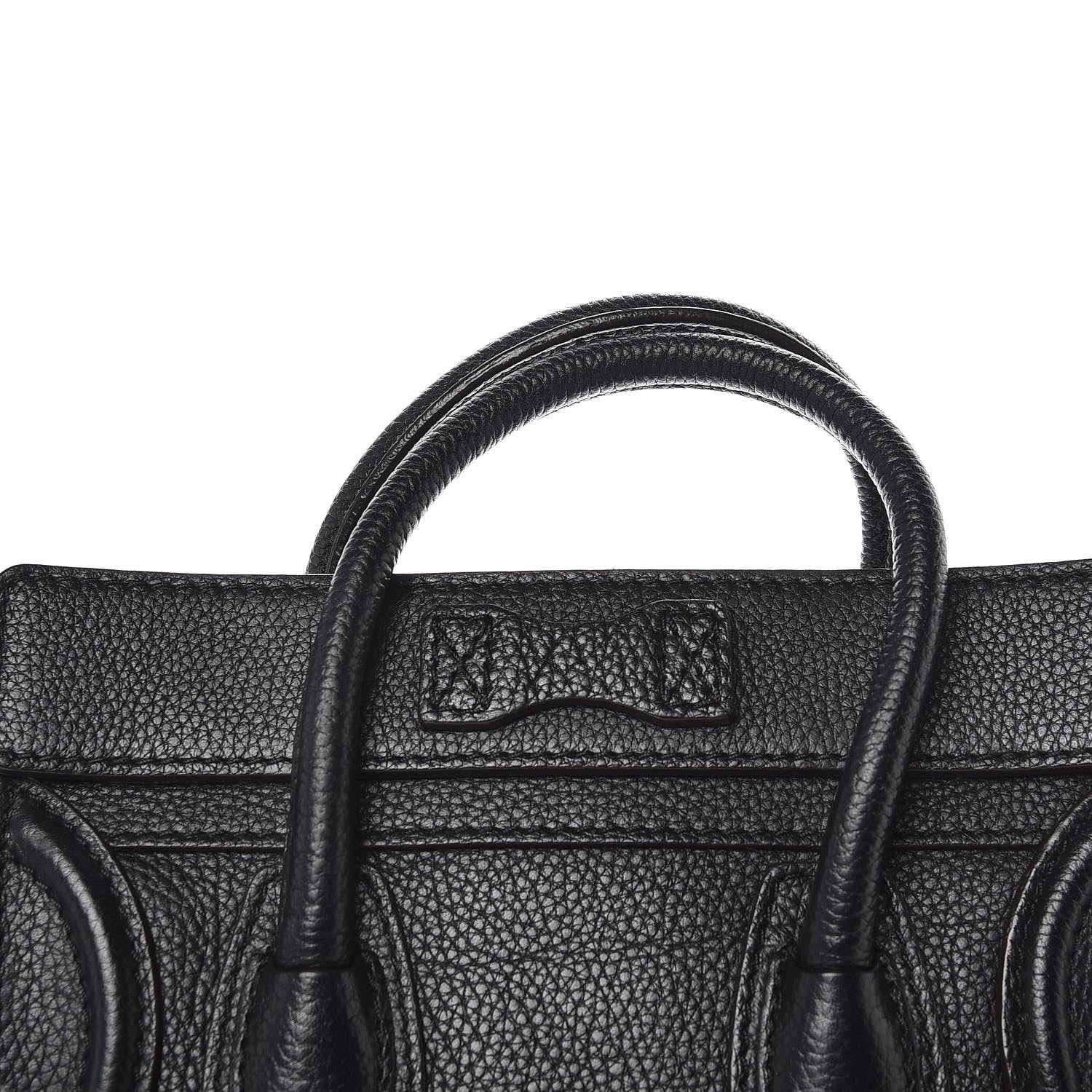 Celine Drummed Calfskin Nano Luggage Black 6 of 12
