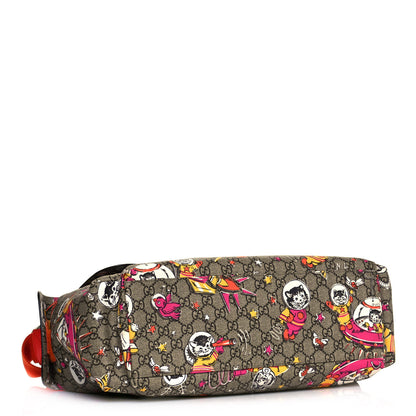 Gucci GG Supreme Monogram Space Cats Diaper Bag Orange 5 of 13