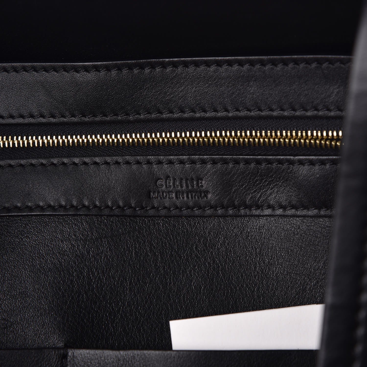 Celine Calfskin Suede Medium Phantom Luggage Cabas Khaki Black 6 of 7