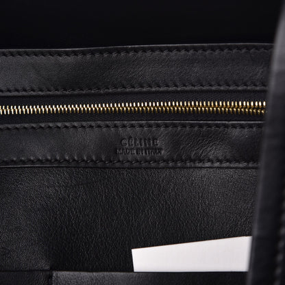 Celine Calfskin Suede Medium Phantom Luggage Cabas Khaki Black 6 of 7