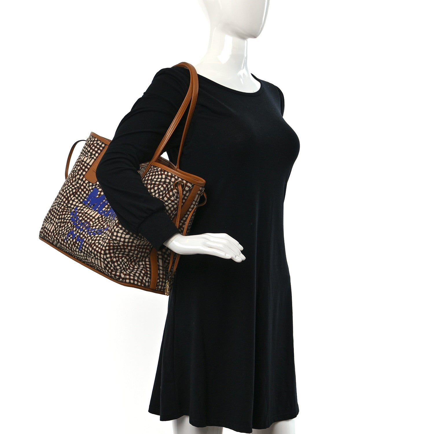 MCM Visetos Medium Liz Reversible Shopper Tote Cognac 2 of 13