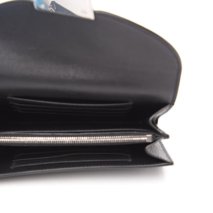 Celine Grained Calfskin Medium Trotteur Multifunction Flap Wallet Black 4 of 7
