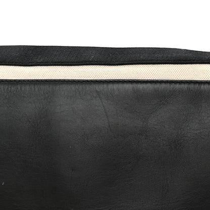 Balenciaga Cotton Canvas Calfskin M Navy Cabas Natural Black 15 of 18