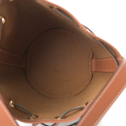 Celine Triomphe Canvas Calfskin Small Drawstring Bucket Bag Tan 5 of 12