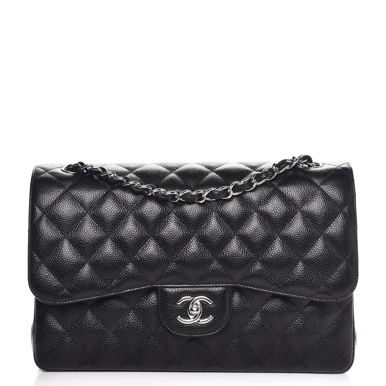 Chanel Caviar Quilted Jumbo Double Flap Black 1 of 9