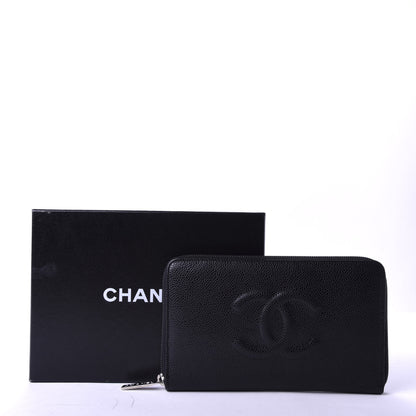 Chanel Caviar Large Timeless CC Zip Around Organizer Wallet Black 8 of 8