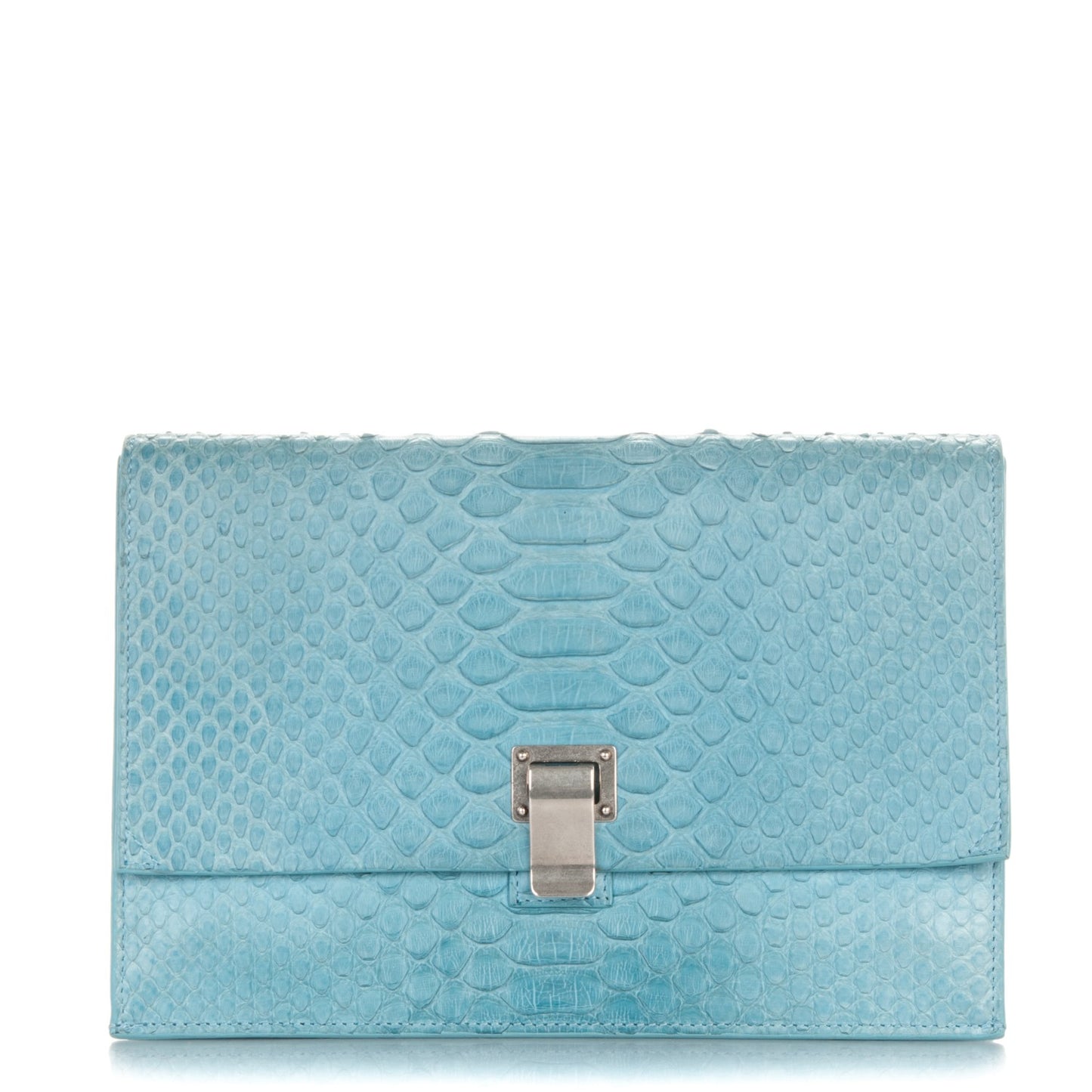Python Small Lunch Bag Clutch Light Blue