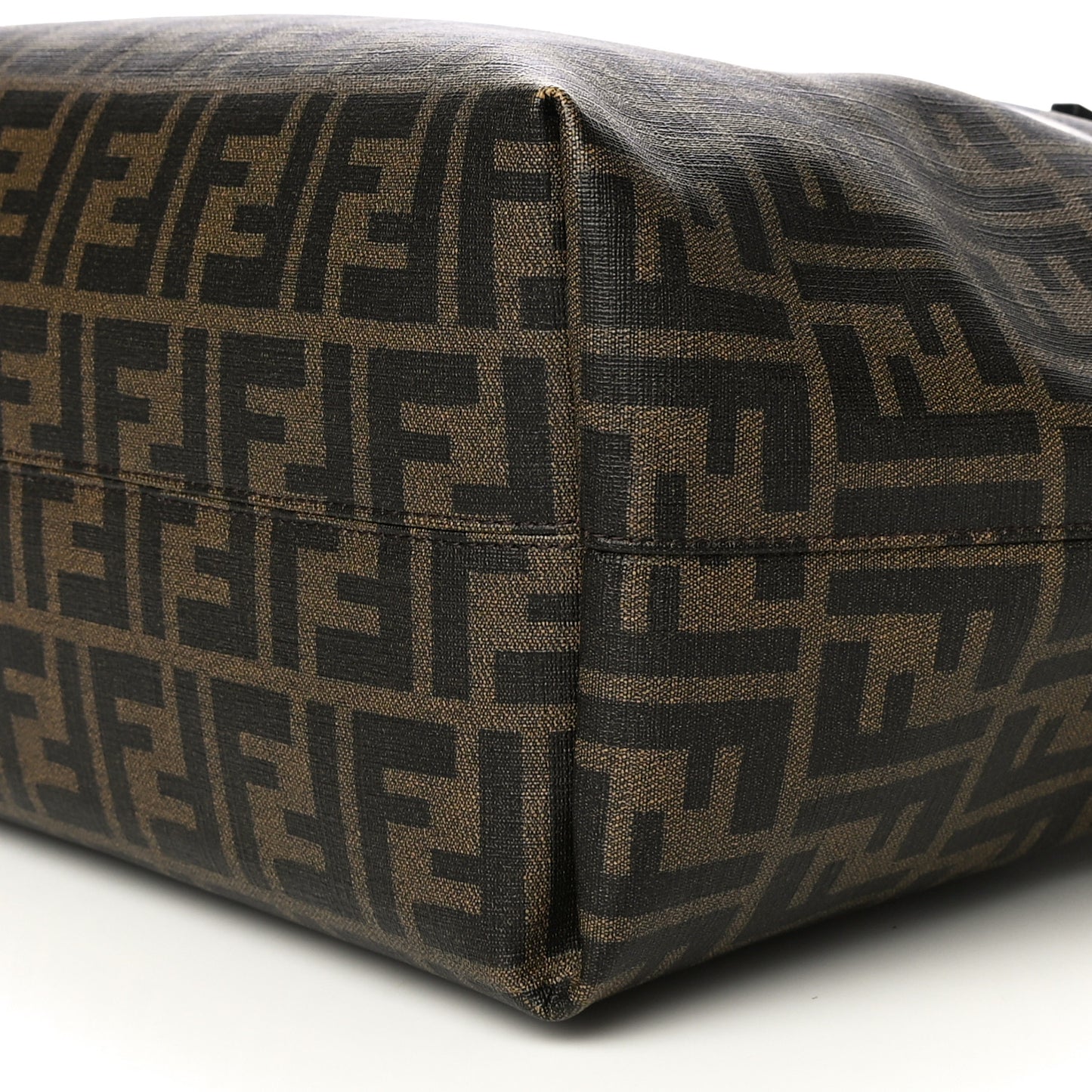 Zucca Spalmati Patent Baguette Print Medium Roll Tote Tobacco Yellow