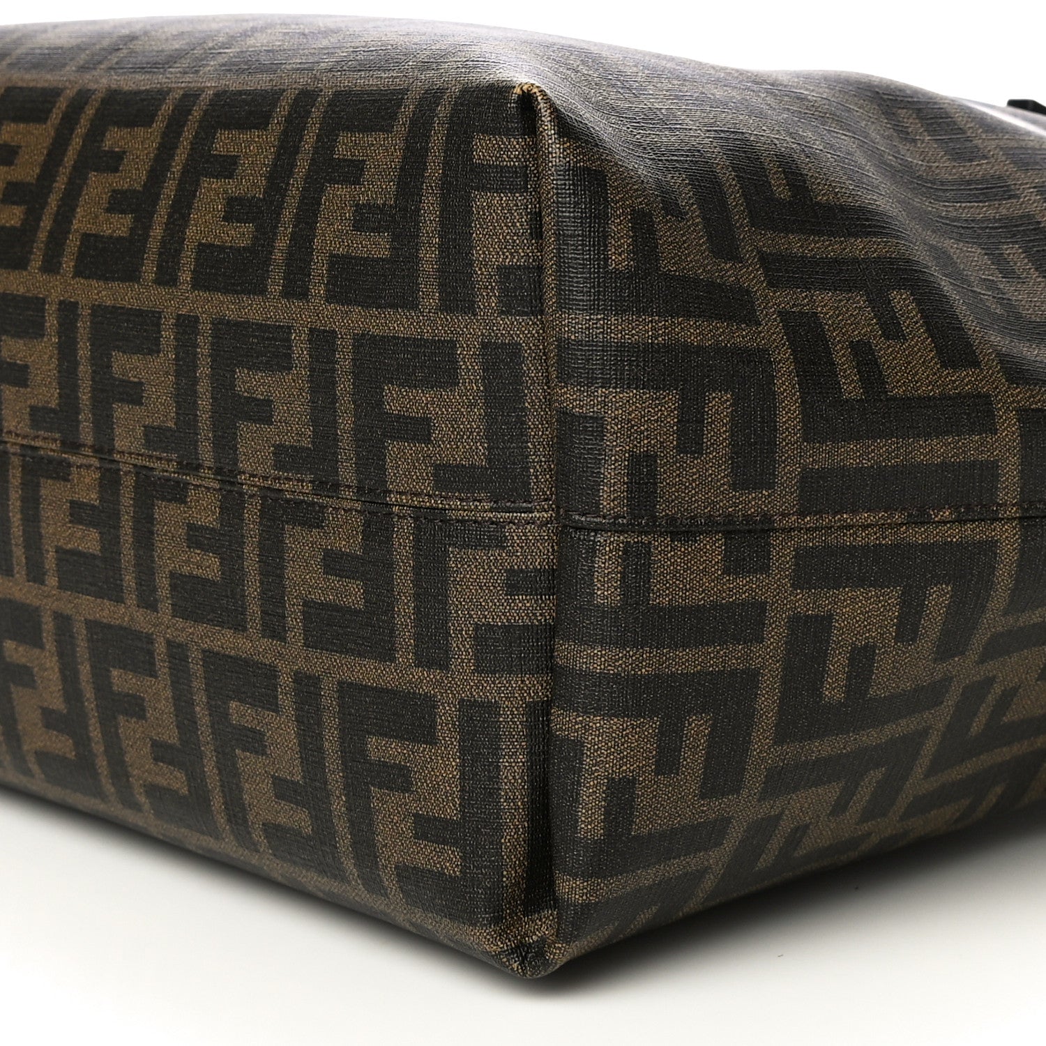 Fendi Zucca Spalmati Patent Baguette Print Medium Roll Tote Tobacco Yellow 11 of 13