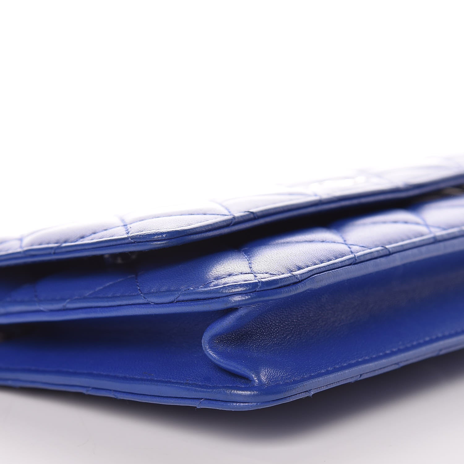 Chanel Lambskin Quilted Wallet On Chain WOC Blue Fonce 9 of 13