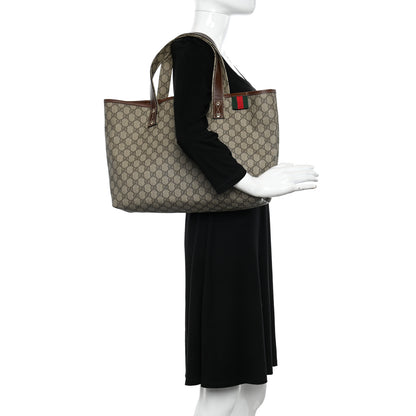 Gucci GG Plus Monogram Medium Signature Web Loop Tote Brown 2 of 14