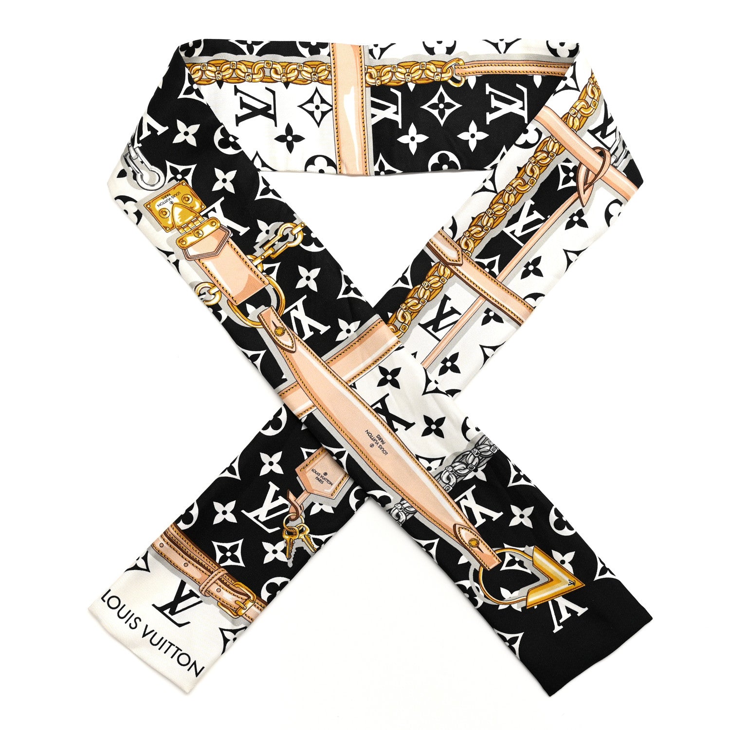 Louis Vuitton Silk Monogram Confidential Bandeau Black 1 of 4