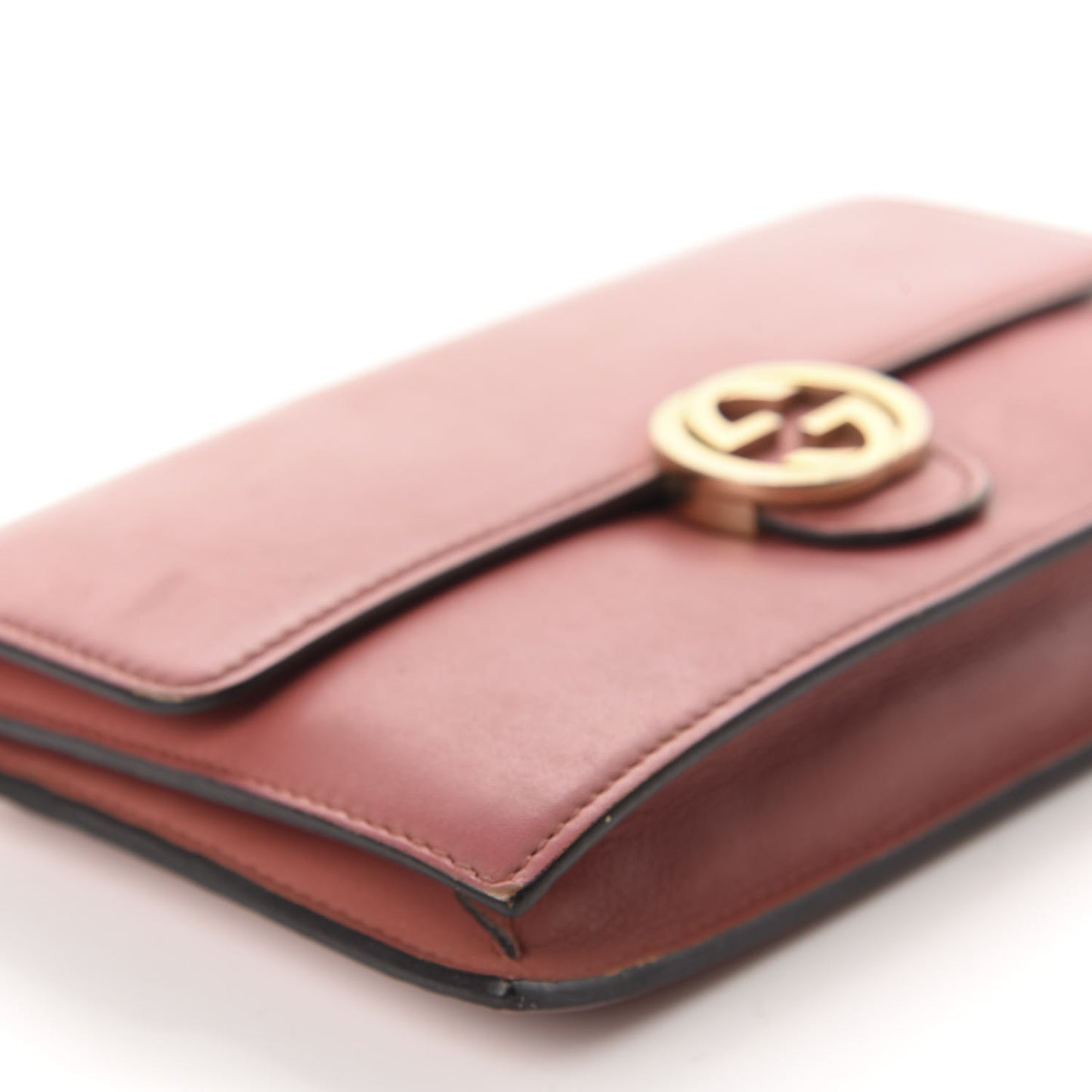 Moon Calfskin Icon Wallet Cameo Pink