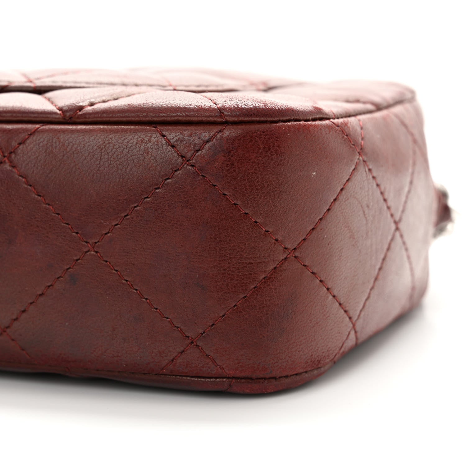 Chanel Lambskin Quilted Timeless Camera Case Burgundy Burgundy 10 of 14