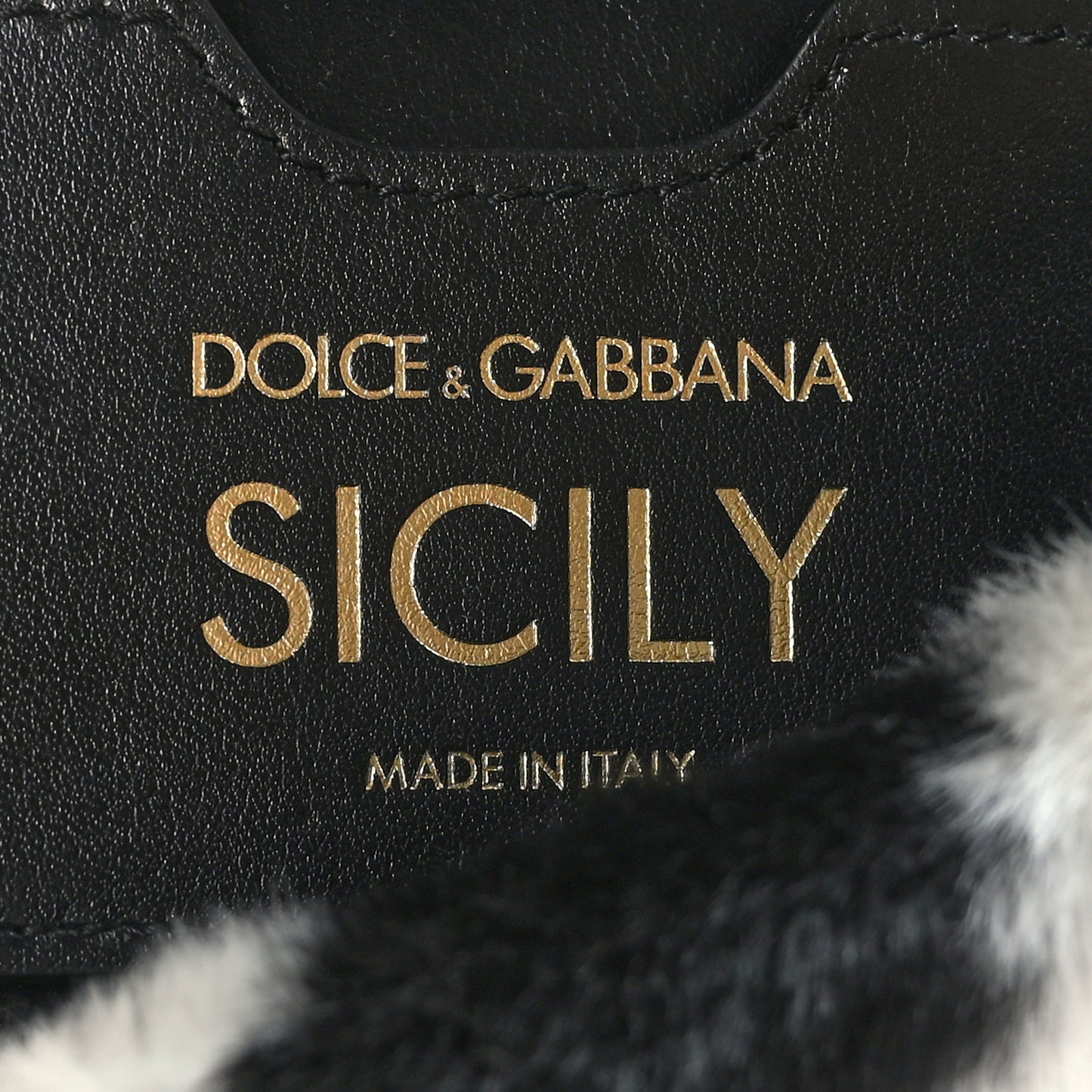 Faux Fur Zebra Print Miss Sicily Satchel Black White