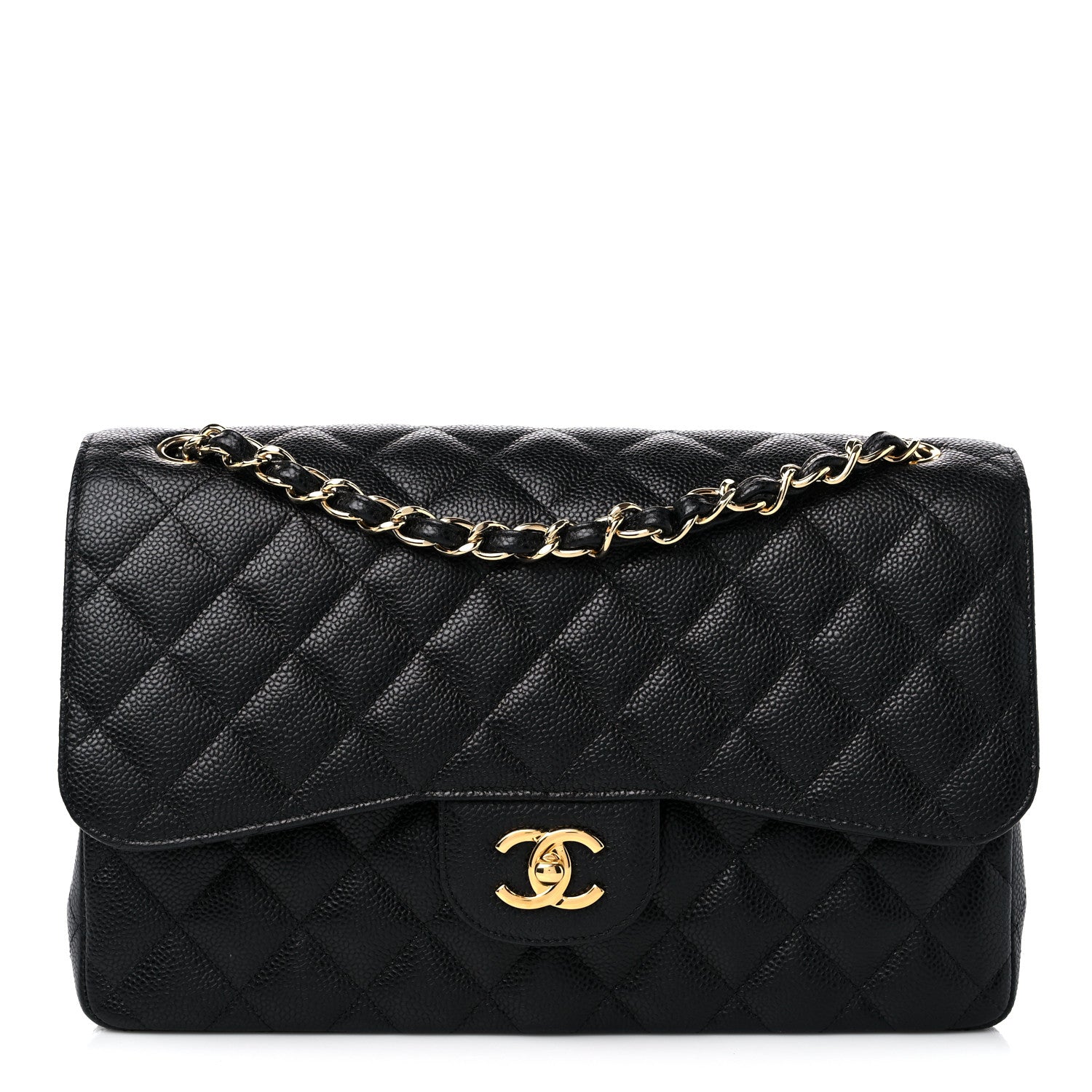 Chanel Caviar Quilted Jumbo Double Flap Black 1 of 14