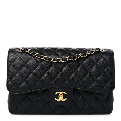 Chanel Caviar Quilted Jumbo Double Flap Black 1 of 14