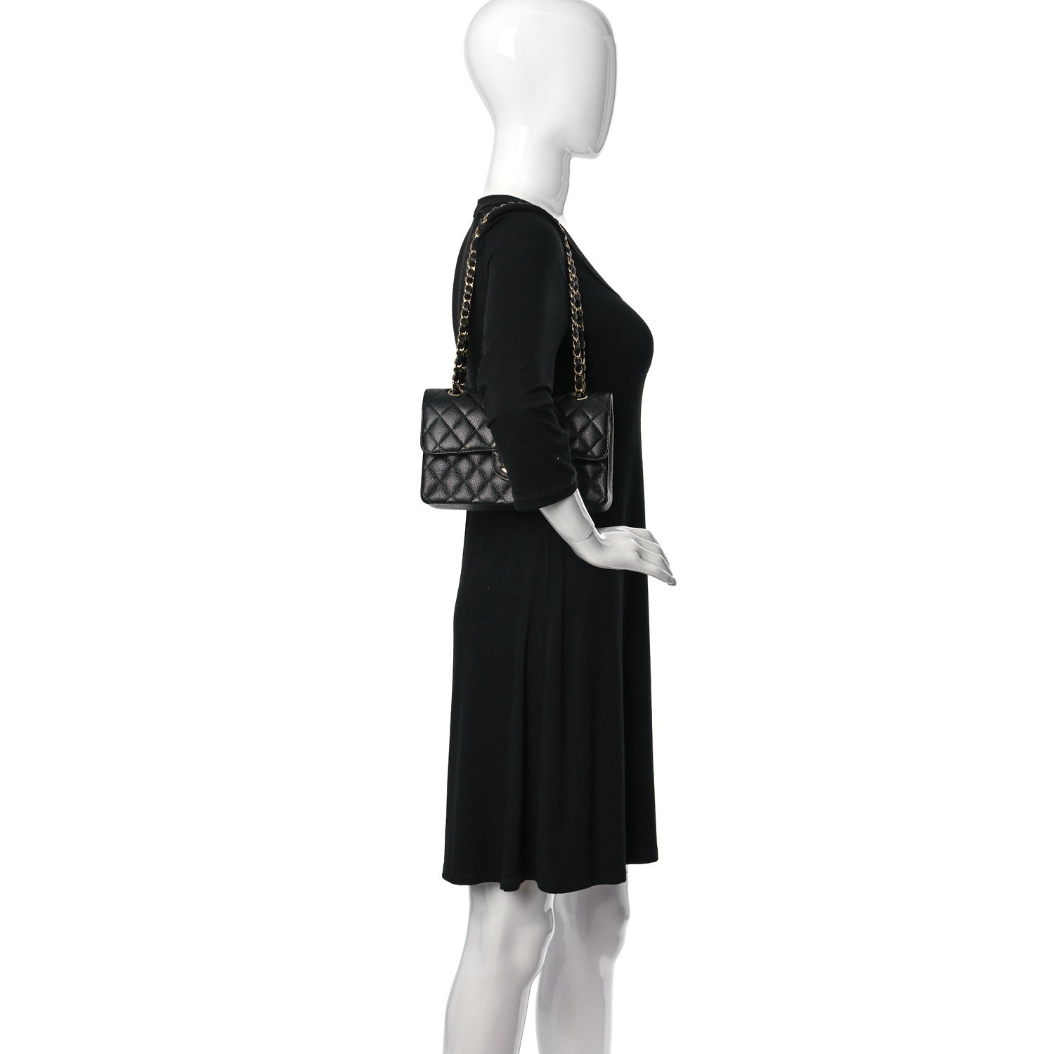 Chanel Caviar Quilted Small Double Flap Black 2 of 11