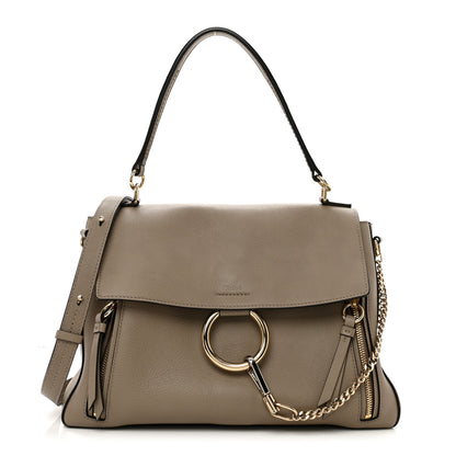 Chloe Calfskin Medium Faye Day Shoulder Bag Motty Grey 1 of 11