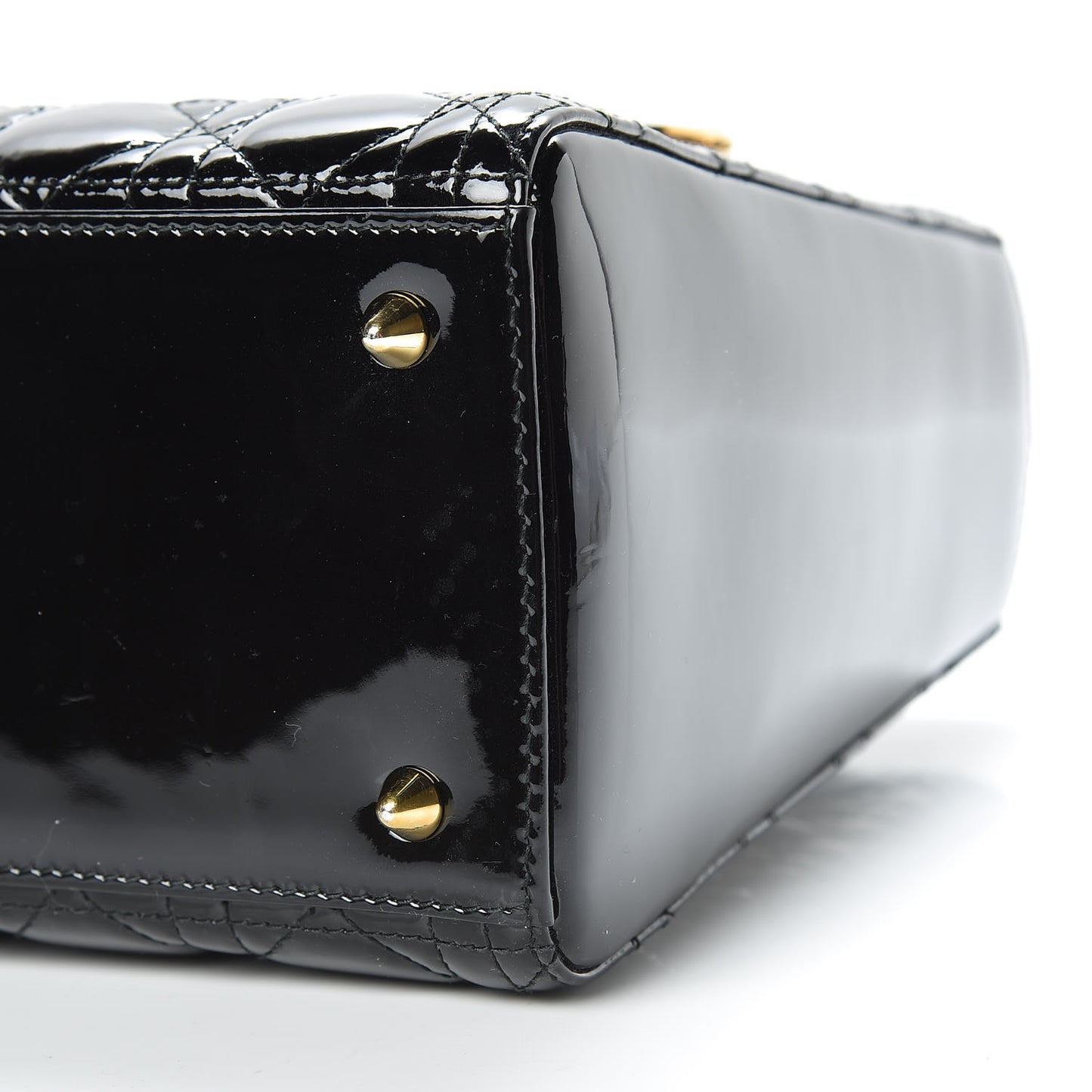 Patent Cannage Medium Lady Dior Black