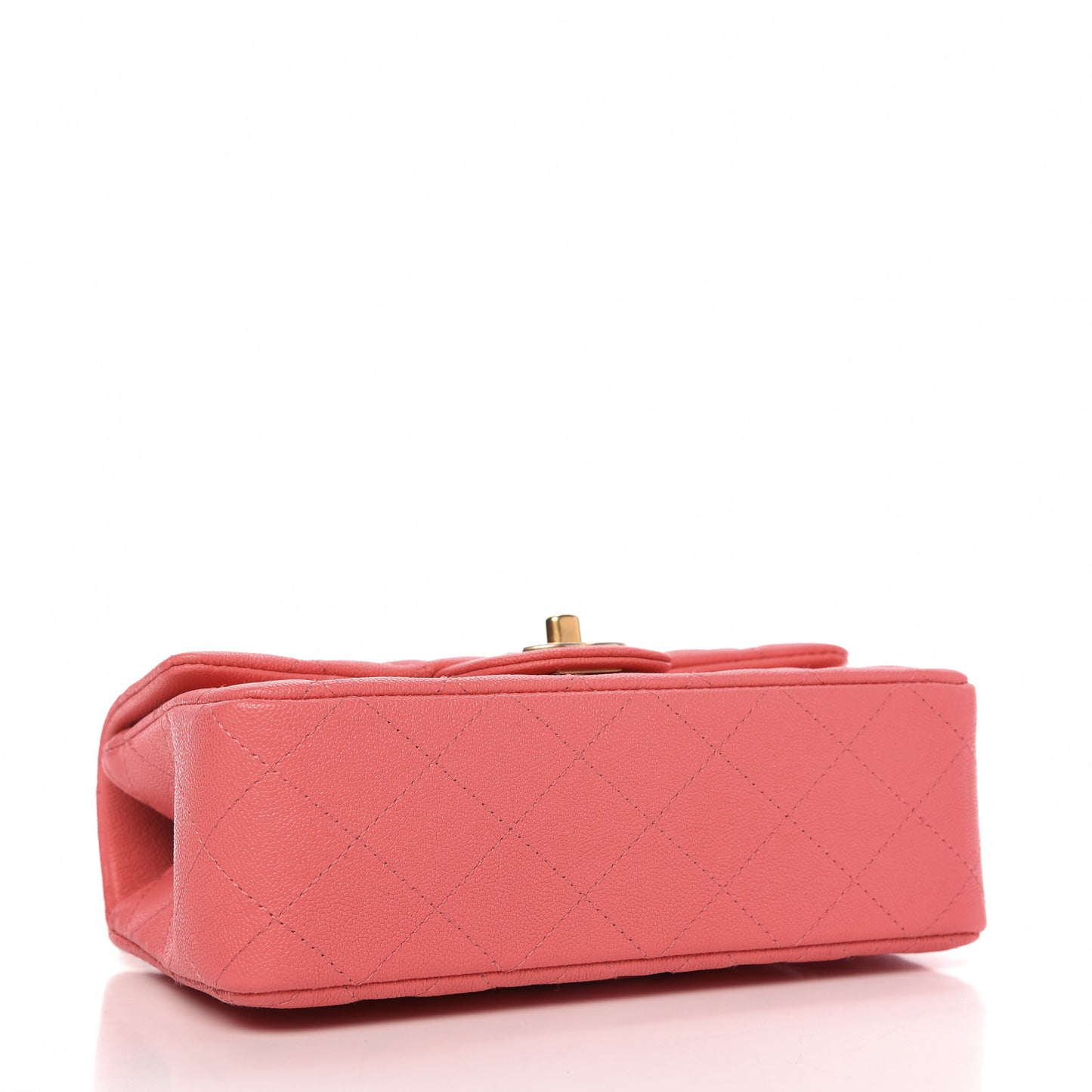 Caviar Quilted Mini Top Handle Rectangular Flap Pink