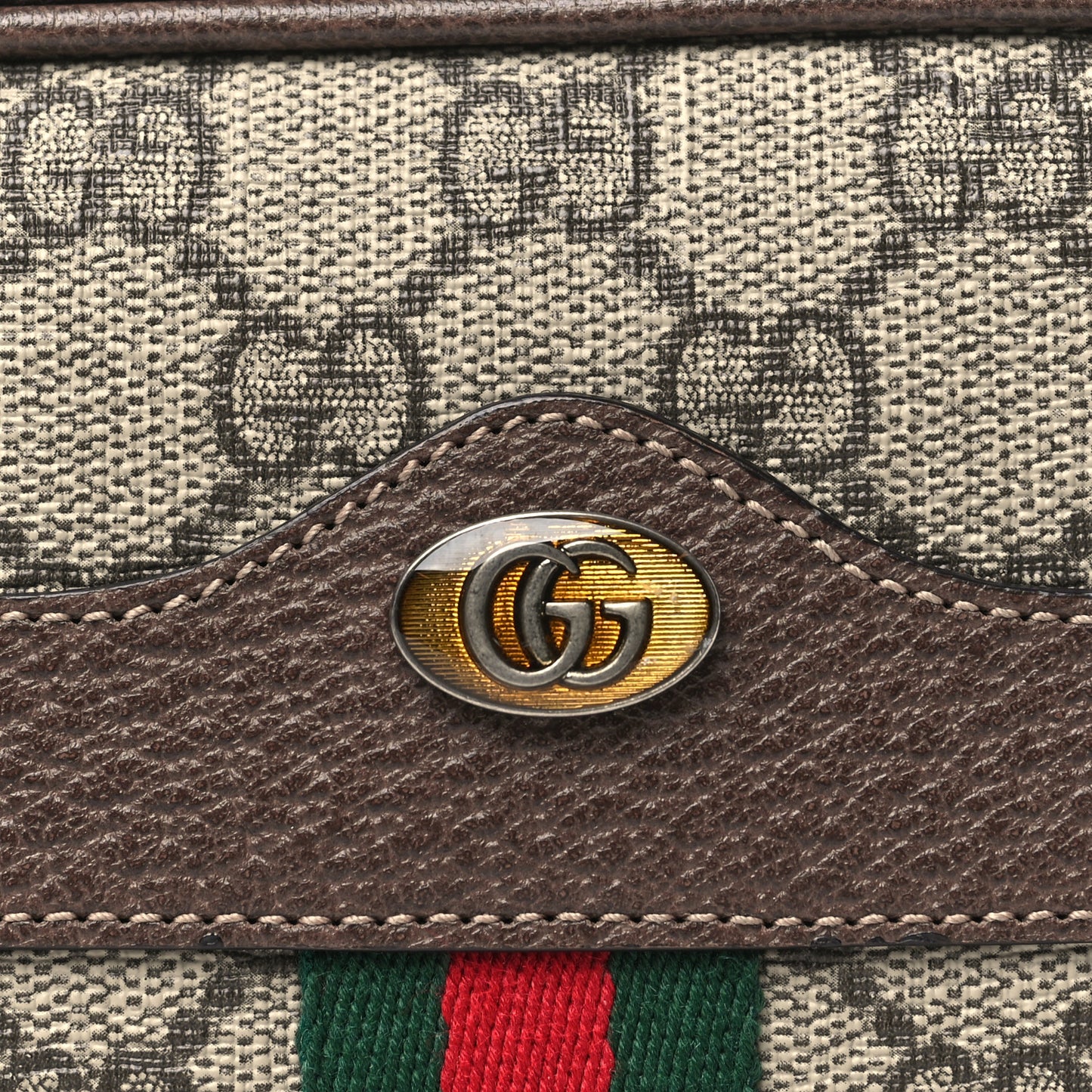 GG Supreme Monogram Web Mini Ophidia GG Bag Brown