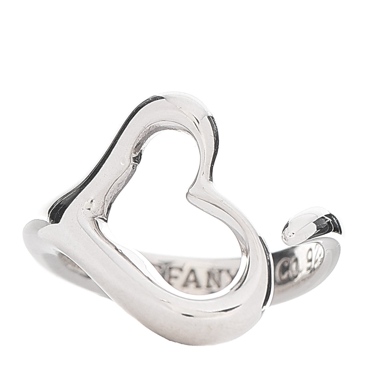 Sterling Silver Elsa Peretti Open Heart Ring 48 4.5