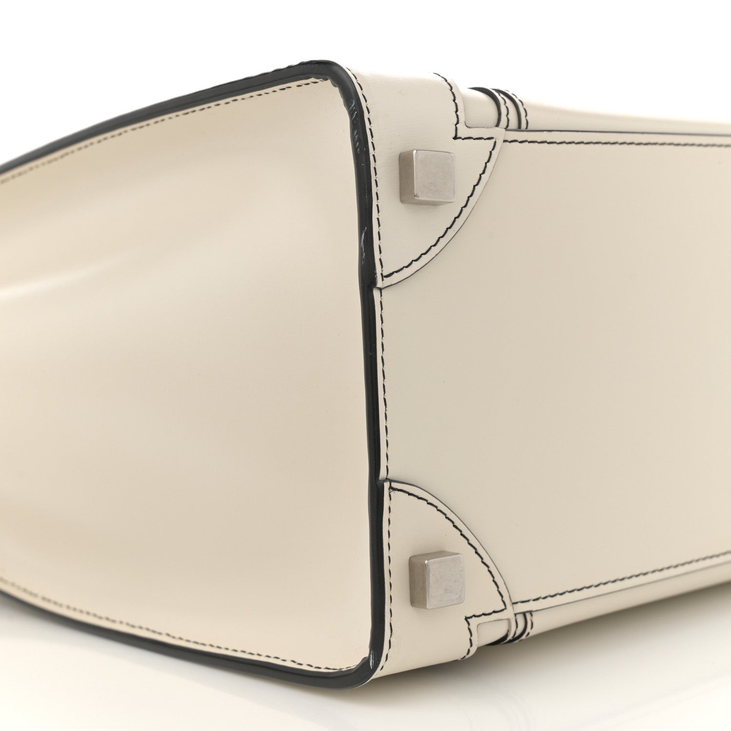 Celine Satin Calfskin Micro Debossed Luggage White 9 of 15