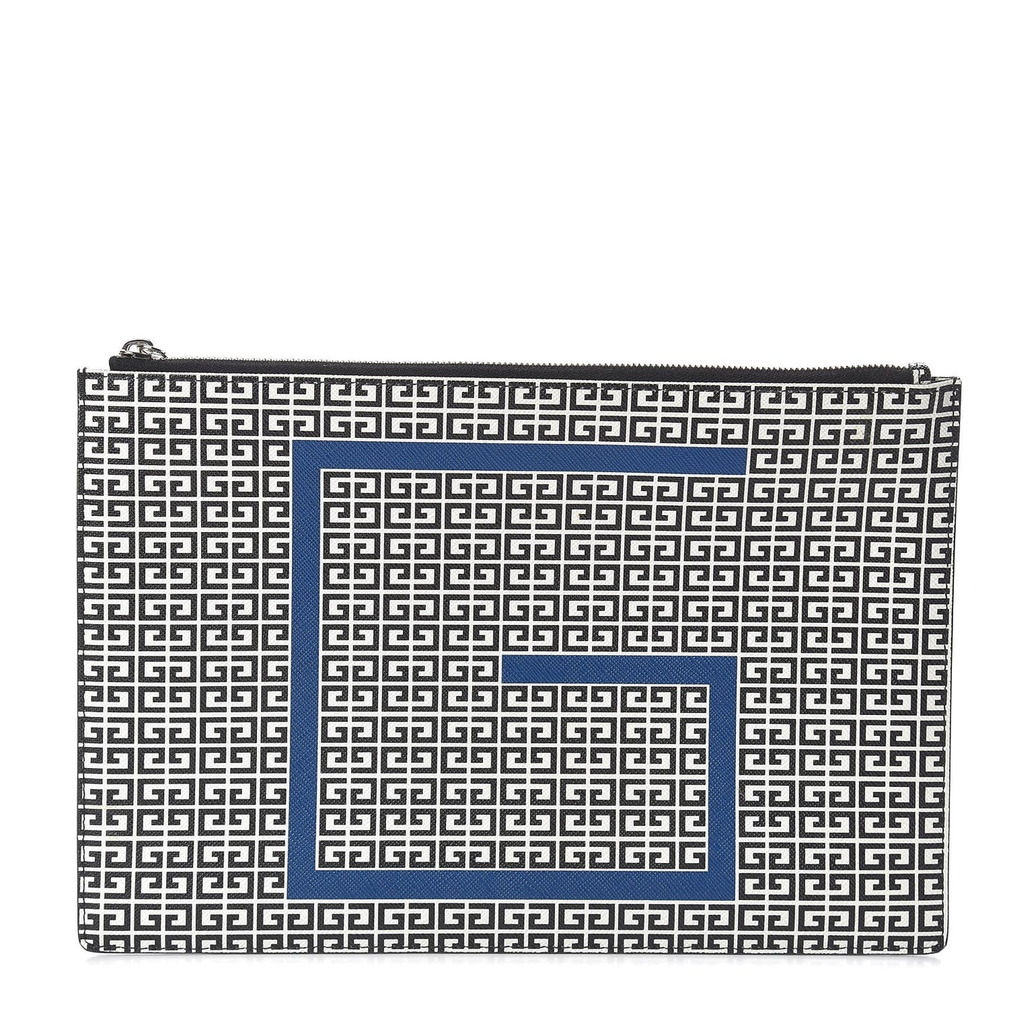 Coated Canvas Medium Iconic Print Zip Pouch Multicolor