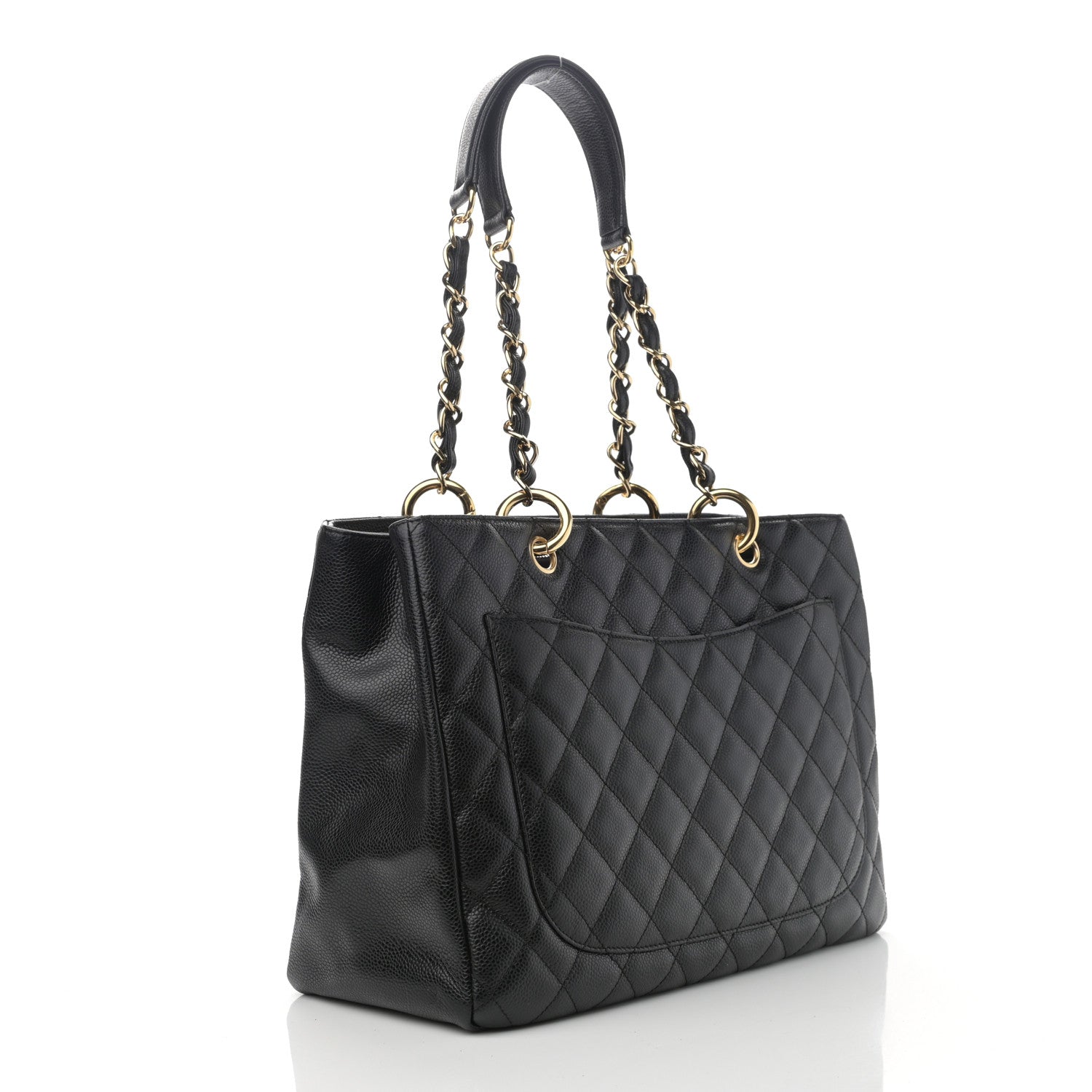 Chanel Caviar Quilted Grand Shopping Tote GST Black 3 of 10