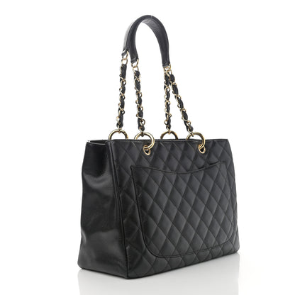 Chanel Caviar Quilted Grand Shopping Tote GST Black 3 of 10