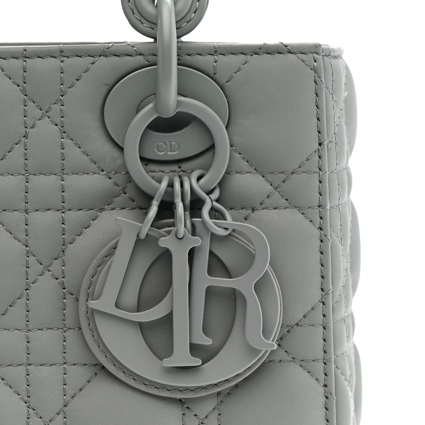 Ultra Matte Calfskin Cannage Small My ABCDior Lady Dior Gray