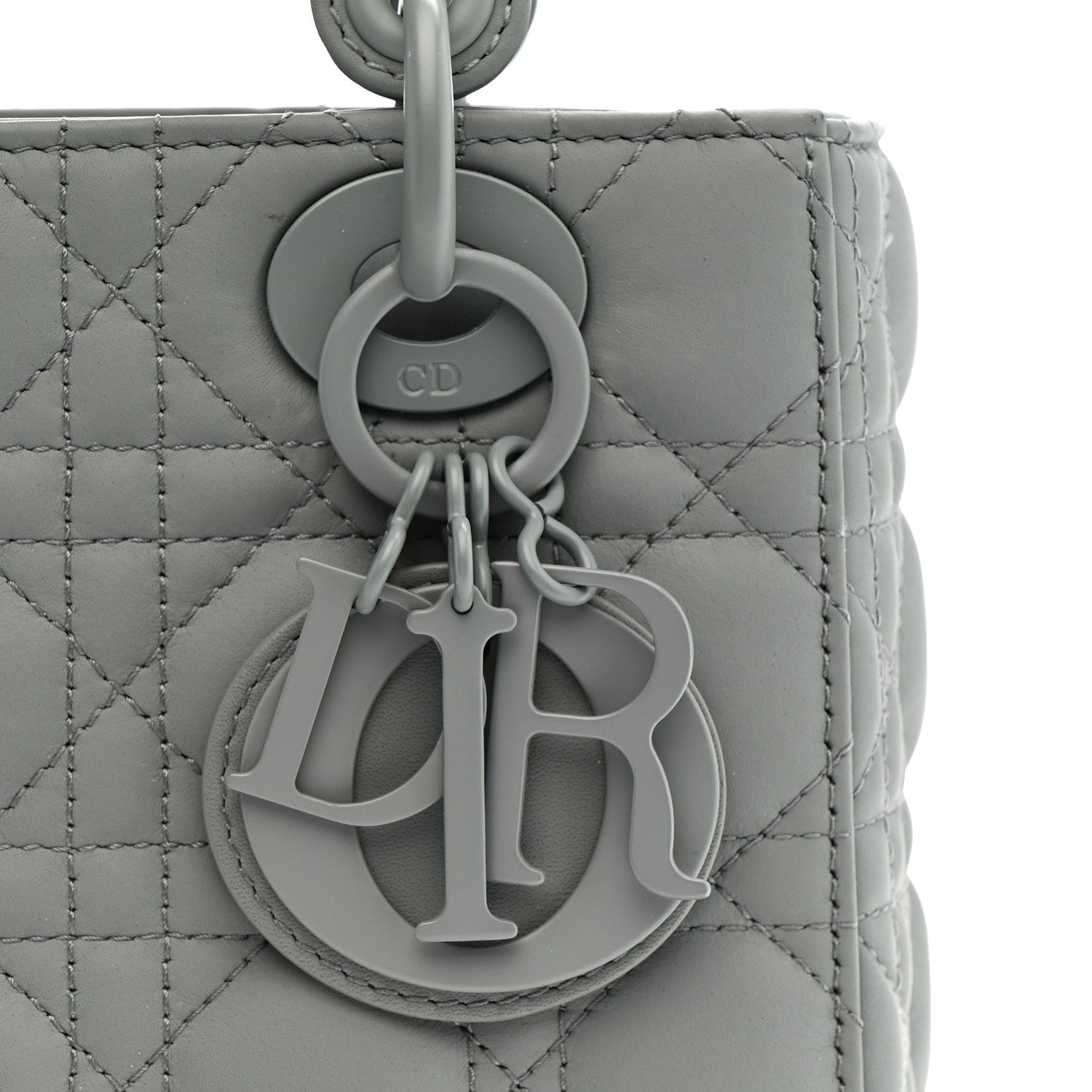 Christian Dior Ultra Matte Calfskin Cannage Small My ABCDior Lady Dior Gray 8 of 14