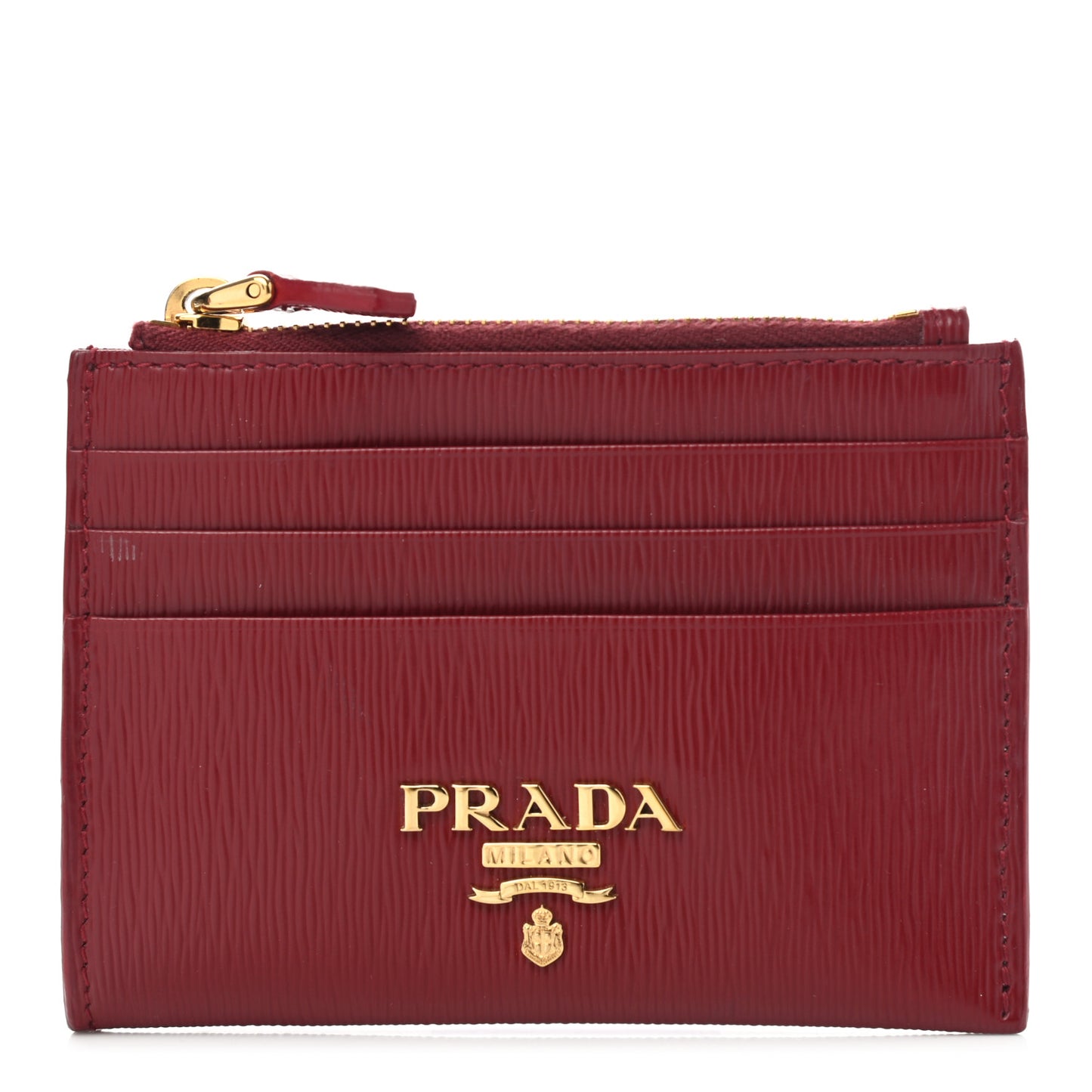 Vitello Move Zip Top Card Holder Wallet Fuoco
