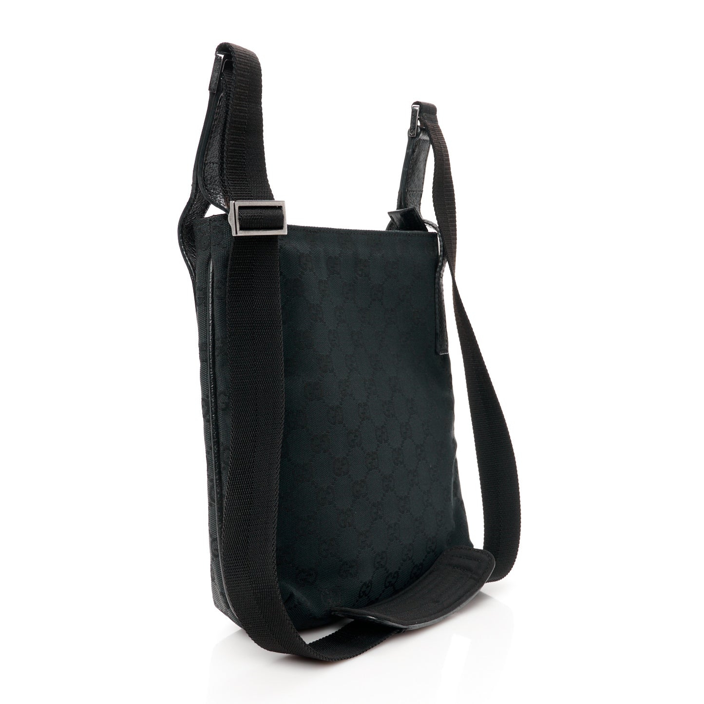 Monogram Flat Messenger Bag Black