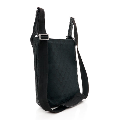 Gucci Monogram Flat Messenger Bag Black 3 of 11