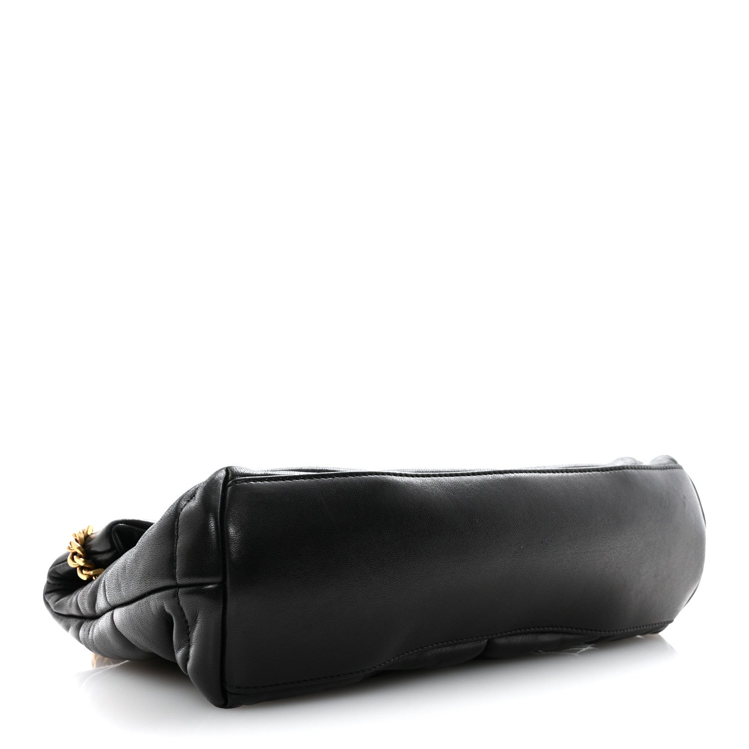 Saint Laurent Lambskin Quilted Small Loulou Puffer Monogram Chain Satchel Black 4 of 12