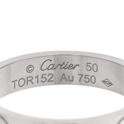 Cartier 18K White Gold 3.5mm LOVE Wedding Band Ring 50 5.25 4 of 4