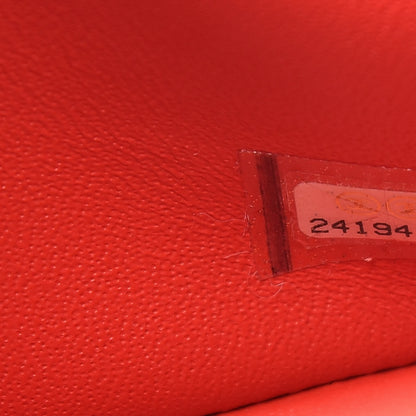 Chanel Caviar Chevron Quilted Mini Rectangular Flap Red 7 of 11