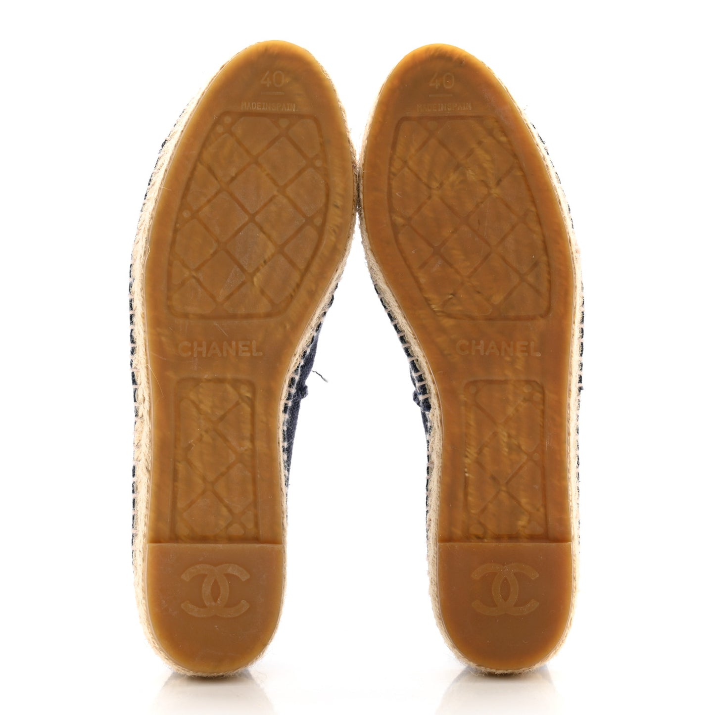 Denim Toile CC Espadrilles 40 Navy Black