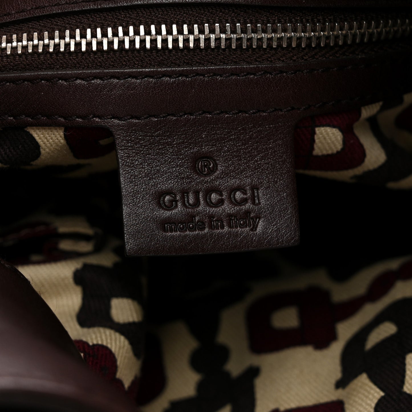 Guccissima Large Indy Top Handle Hobo Dark Brown
