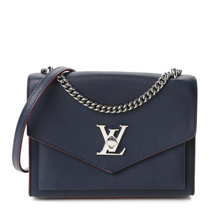Louis Vuitton Soft Calfskin My Lockme Chain Bag BB Marine Rouge 1 of 9