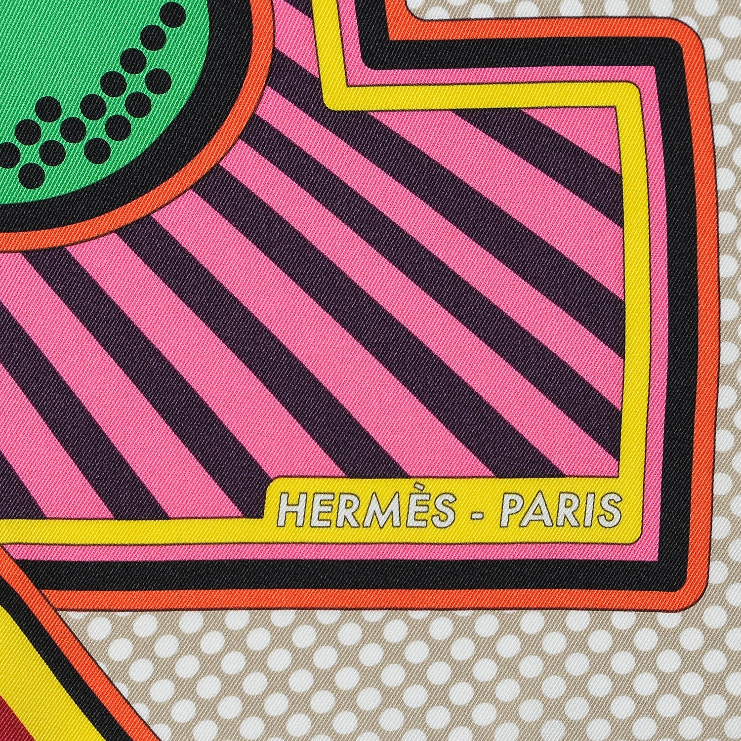 Hermes Silk Pegase Pop Scarf 70 Rose Beige Vert 3 of 7