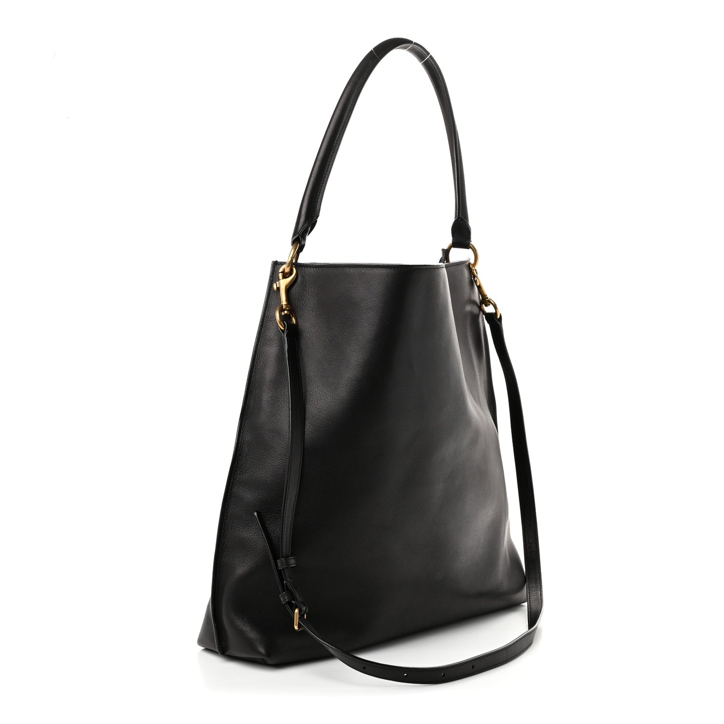 Calfskin Hobo Black